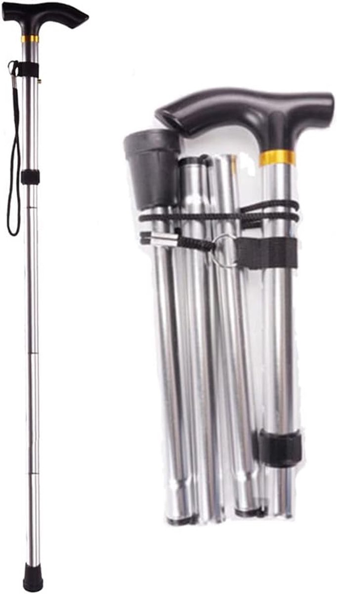 ZVD Opvouwbare lichtgewicht verstelbare wandelstok - Balanceerstok voor ouderen - Geschikt voor oudere vrouwen / oudere mannen - 85 cm - 95 cm