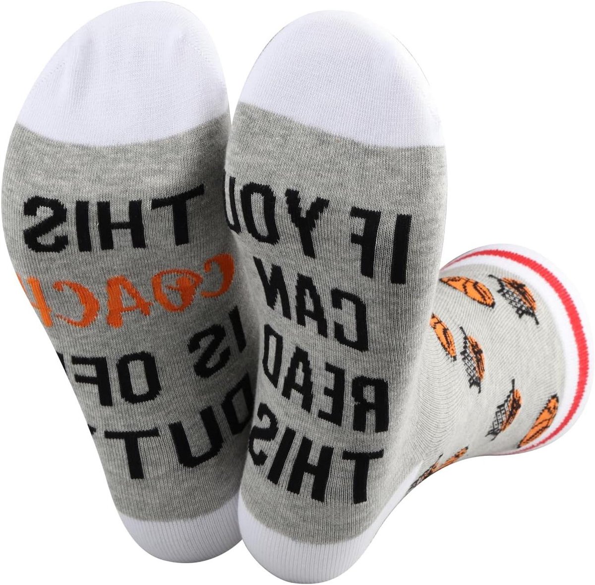 Allecto Plus - Basketbal Coach Cadeau - If You Can Read This - Basketbal Sokken - Coach Afscheid Cadeau - Maat X-Large