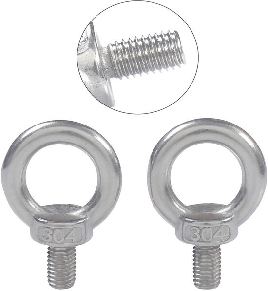 4 Stuks M3 M4 M5 M6 M8 Roestvrijstalen Oogbouten Schroeven Sluitring Vastzetten