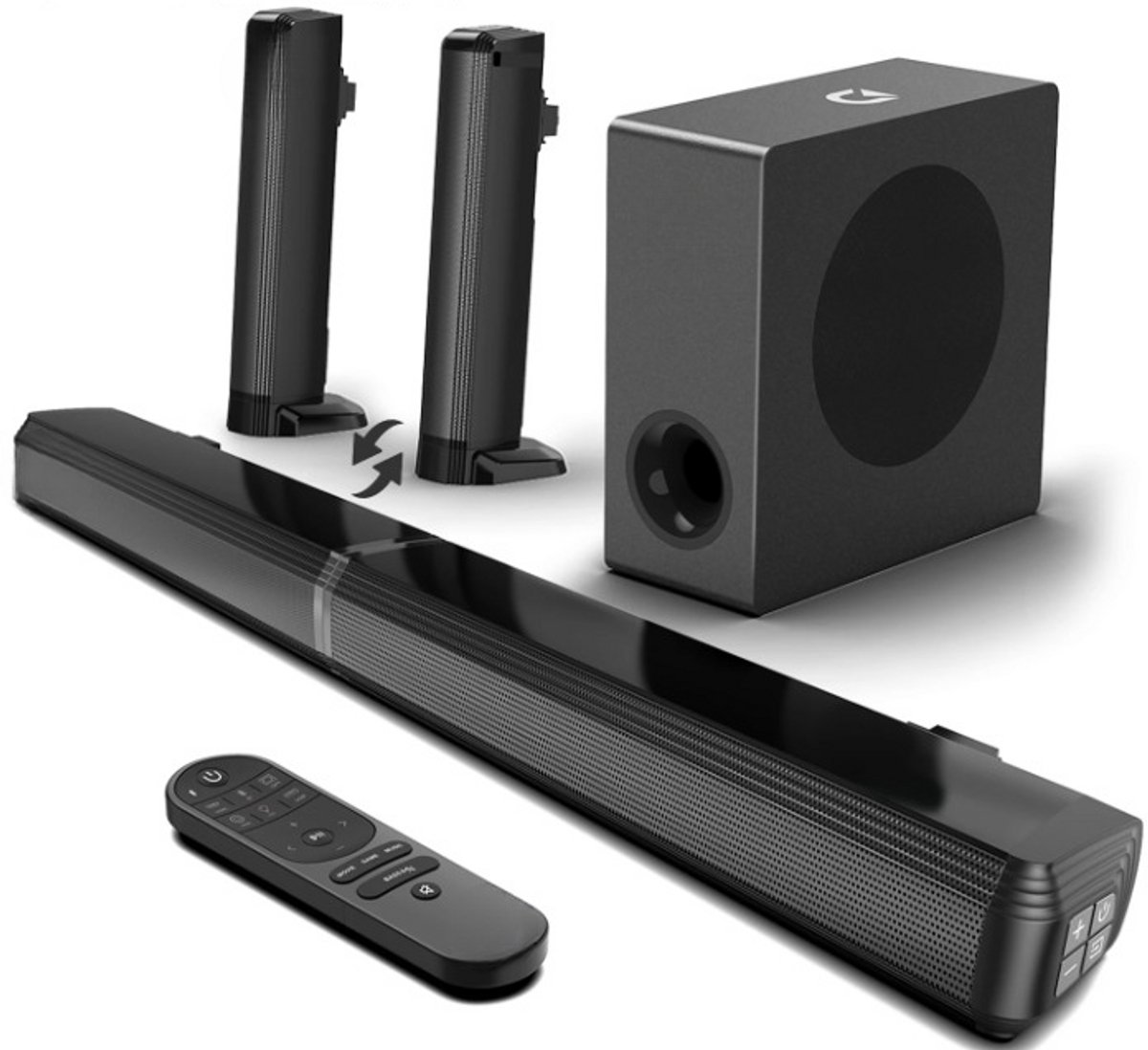 Soundbar 200W 4.1CH Soundbar met Subwoofer en Bluetooth - Soundbar - €239,99
