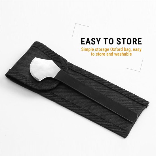 Handmade leather cutting knife - beveled blade - manganese steel - perfect for crafts en leerbewerking van Innovo — afbeelding 2