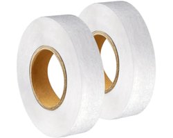 Allecto Plus - Dubbelzijdig plakband voor stoffen en kleding - 2 rollen strijkband 70 yards - Extra sterk - Geschikt voor jeans, gordijnen,