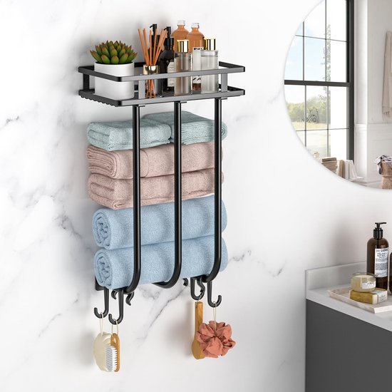 Antiek Messing Badkamer Handdoekenrek Wandmontage Dubbele Handdoek Bar Plank voor Keuken Badkamer Decor Gouden Afwerking
