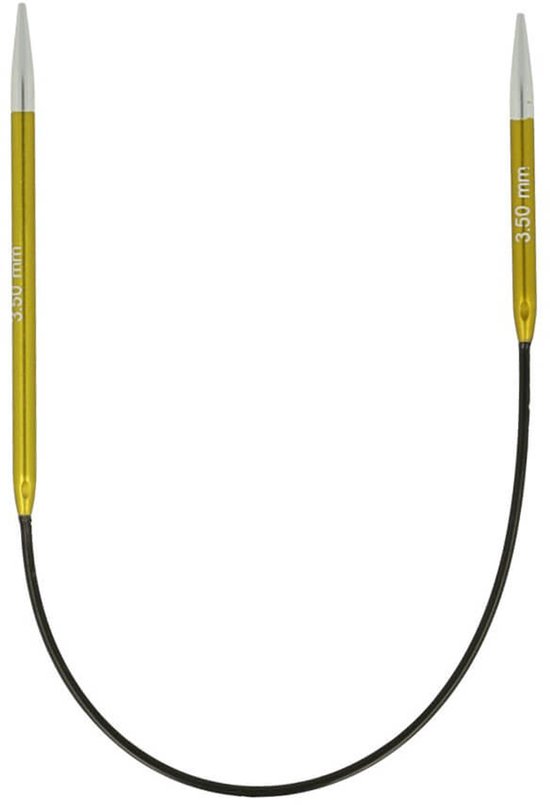 KnitPro Zing rondbreinaalden 25cm - Voor sokken - Licht metaal - 2.00mm - 5.00mm