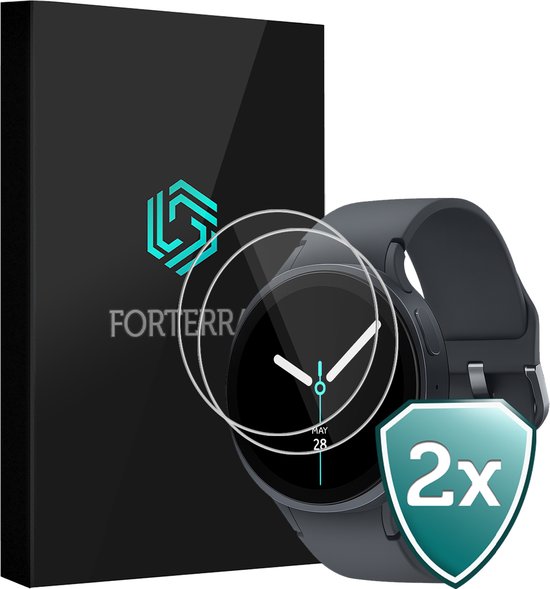 Foto: Forterra smartwatch screenprotector geschikt voor samsung watch 8 40 mm gehard glas screen cover premium tempered glass protector geschikt voor samsung galaxy watch 8 40 mm 2 pack