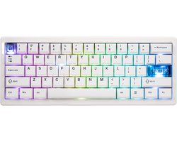 EPOMAKER x Cidoo QK61 V2 - Wit - RGB Licht - Mechanisch Draadloos Toetsenbord - 61% - QWERTY - Gaming Keyboard