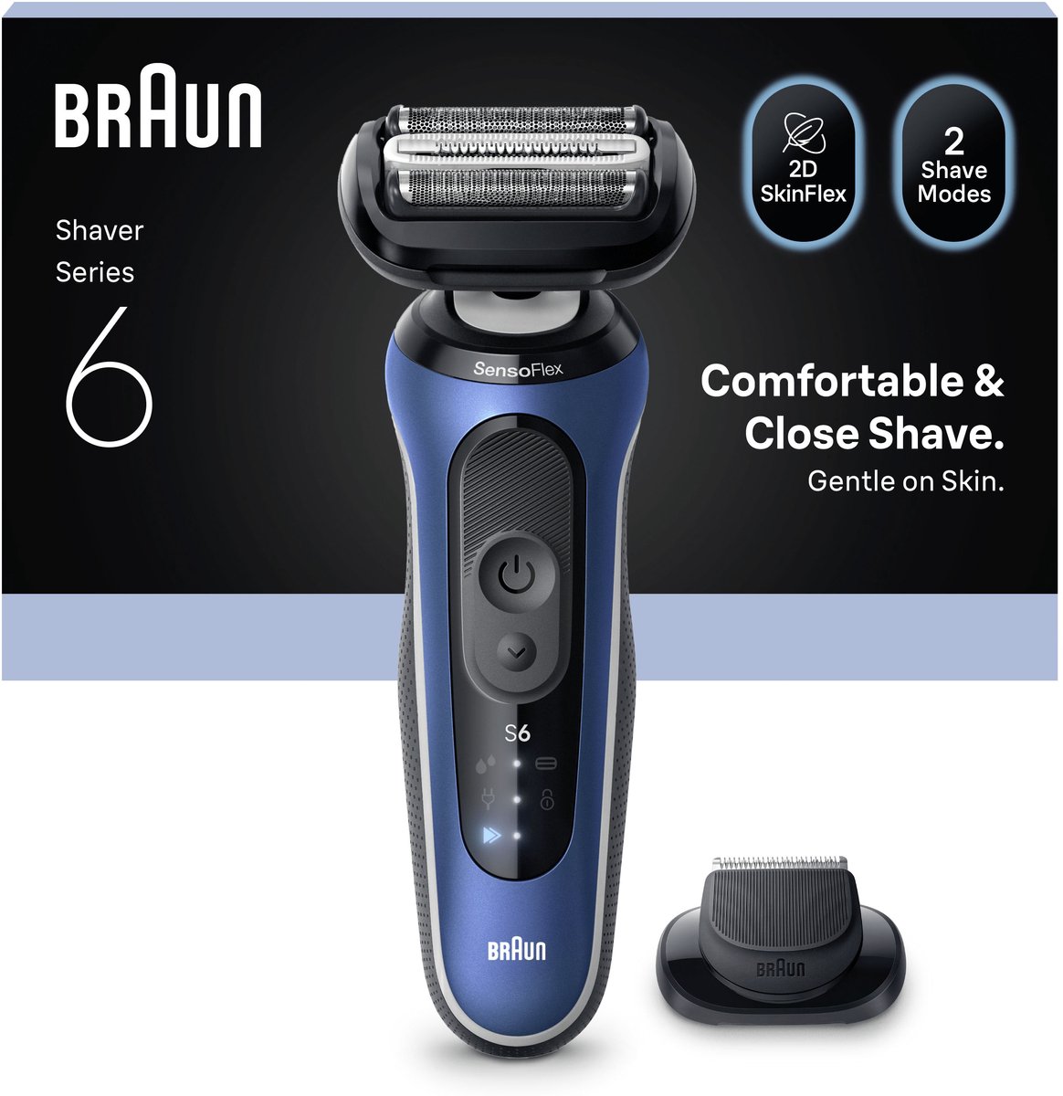 Braun Series 6 Elektrisch Scheerapparaat - +1 Opzetstuk -