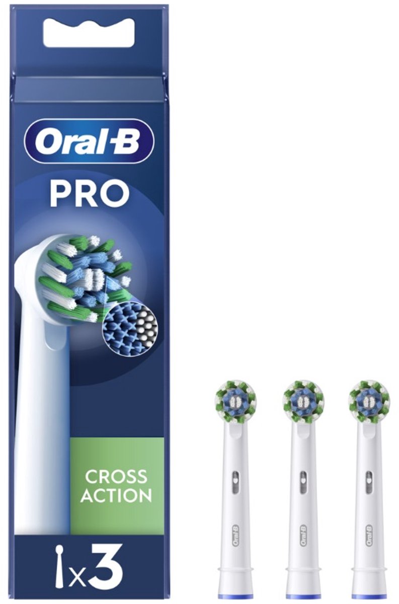 Borstel vervanger Oral-B Pro Cross action 3 Onderdelen