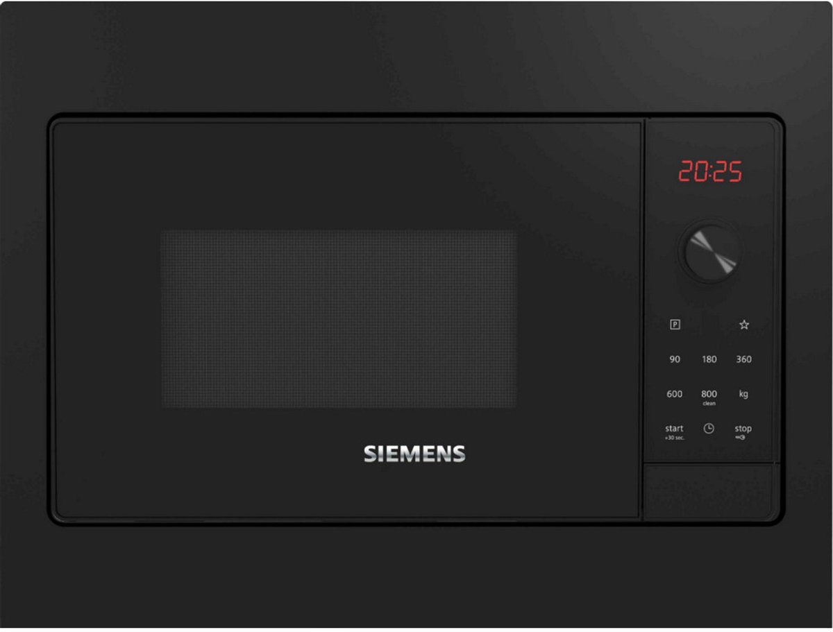 solo magnetron 20l 800w inbouw zwart - siemens - bf523lmb3