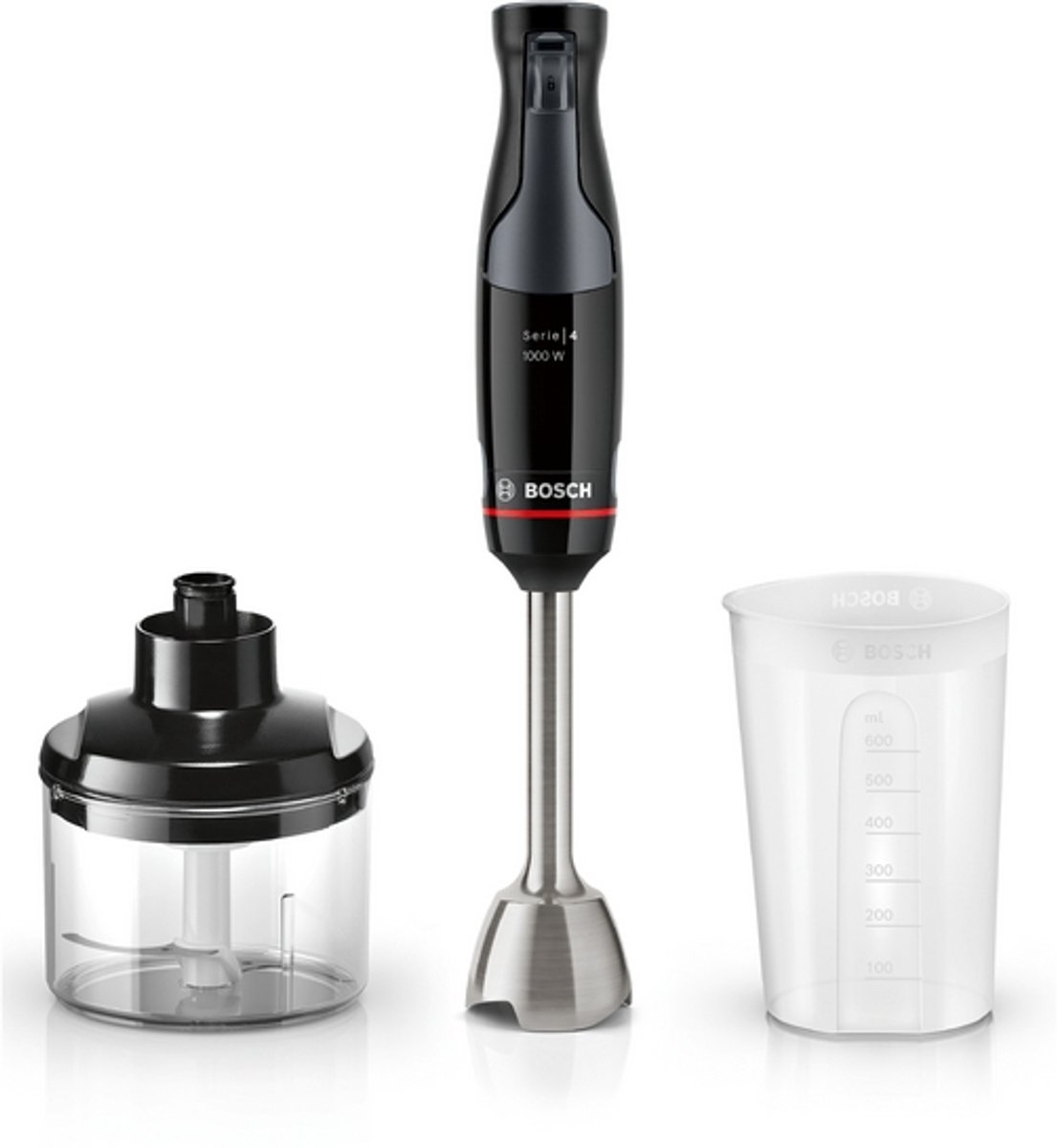 Bosch Serie 4 MSM4B620 - ErgoMaster staafmixer - Model 2023 - 1000 W Zwart