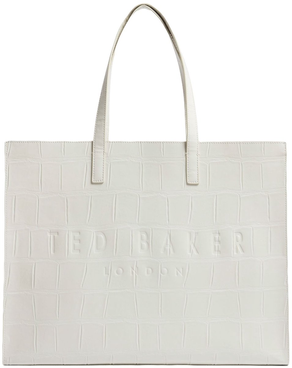 Ted Baker schoudertas Croccel Croc Effect Icon Bag Ivory crème