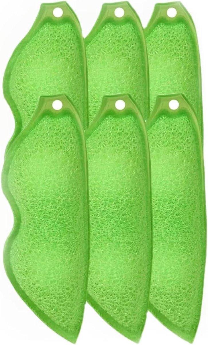 Image of 6 stuks Bonenfles Reinigingsspons - Magische Erwtenvorm - Keukensponzen - Flessenreinigingsballen - Glazen Flessenreiniger