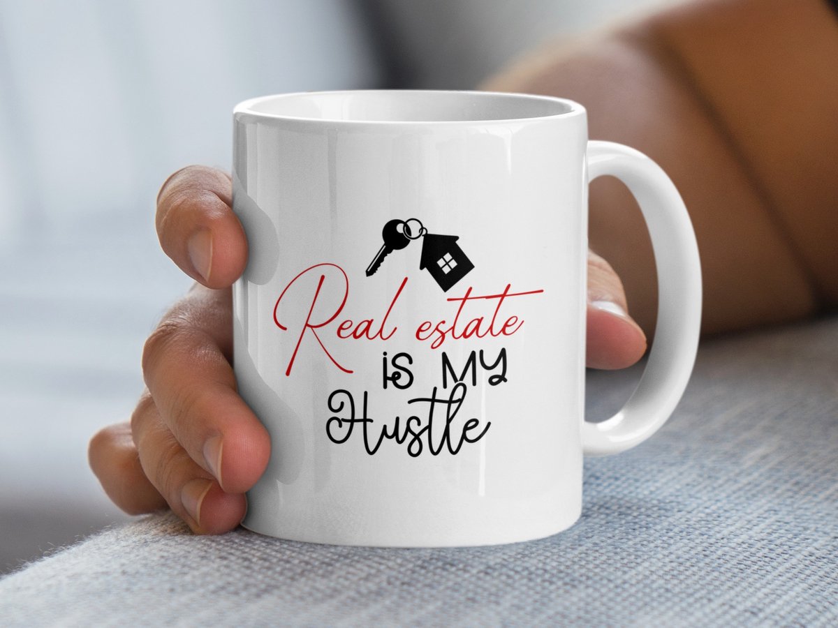 Real Estate Hustle Mok, Makelaar Cadeau Idee, Vastgoed Verkoop Mok, Grappige Makelaar Mok, Nieuw Huis Mok, Makelaars Spreuk Mok