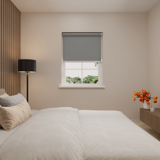 Store enrouleur électrique Easy Soft - Occultant - Gris Clair - 180 x 190 cm - CMD-02-P