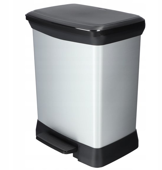 Curver Decobin Prullenbak - Rechthoekig - 30L - Metallic - Recycled Kunststof