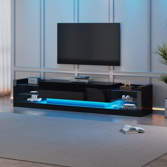 TV-meubel, TV-bank, met 2 deuren, 120 cm, TV-kast voor tv's tot 55-65 inch