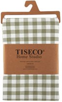 Tiseco - Nappe GINGHAM - Katoen - Carreaux - 150x250 cm, vert olive