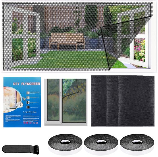 Windhager Insectenbescherming frame venster EXPERT, vliegengaas aluminium frame voor ramen, zelfbouwpakket 100 x 120 cm, wit