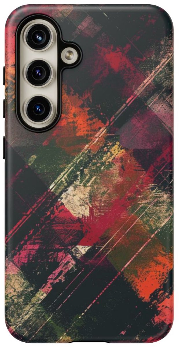 Abstract Grunge Patroon – Telefoonhoesje Geschikt voor Samsung Galaxy S24