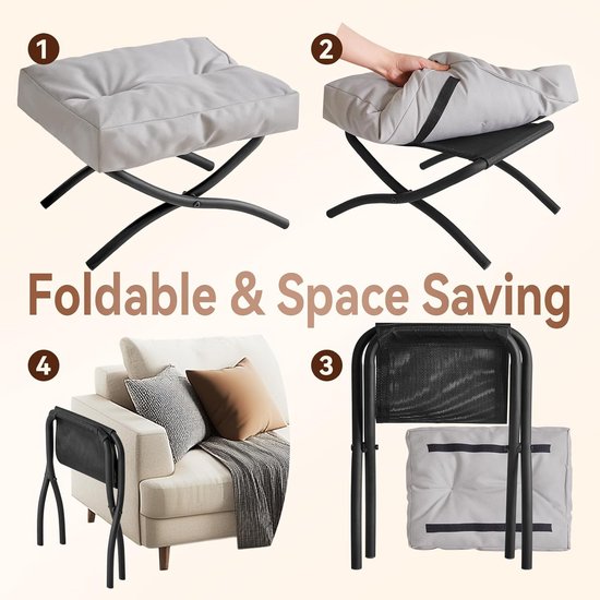 BEDSETS Kleine Gewatteerde voetenbank, Gestoffeerde kruk Bench Ottomaanse Vierkante Poef voetenbank Houten, voetenbank Ottomaanse creatieve schoenen