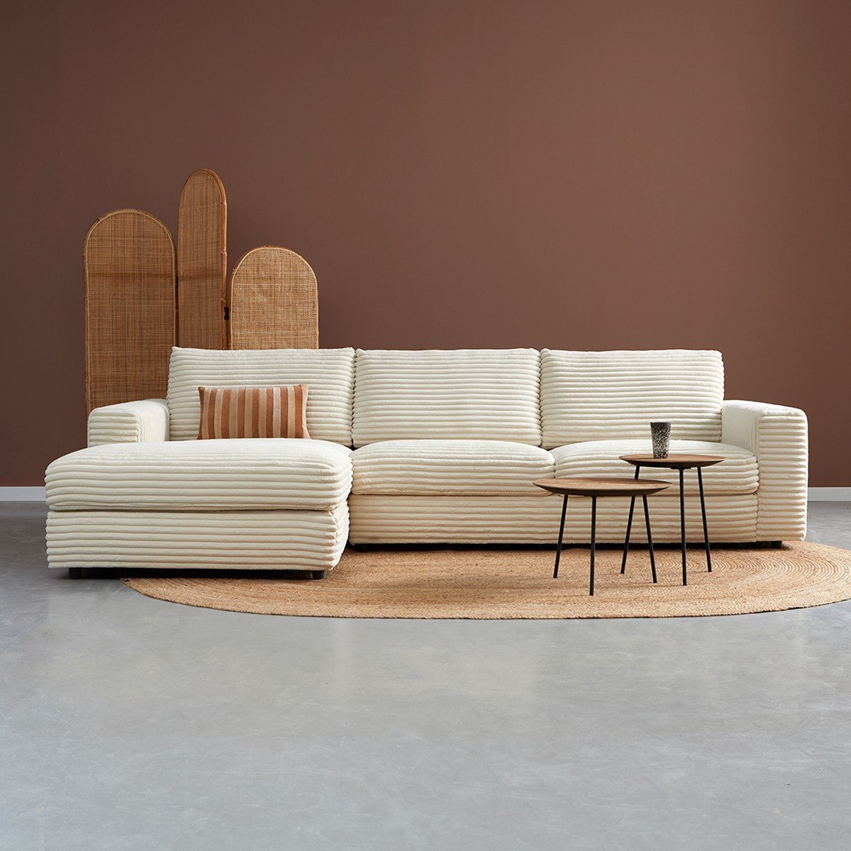 UNO U-opstelling chaise longue rechts - Ambience 2 Cream