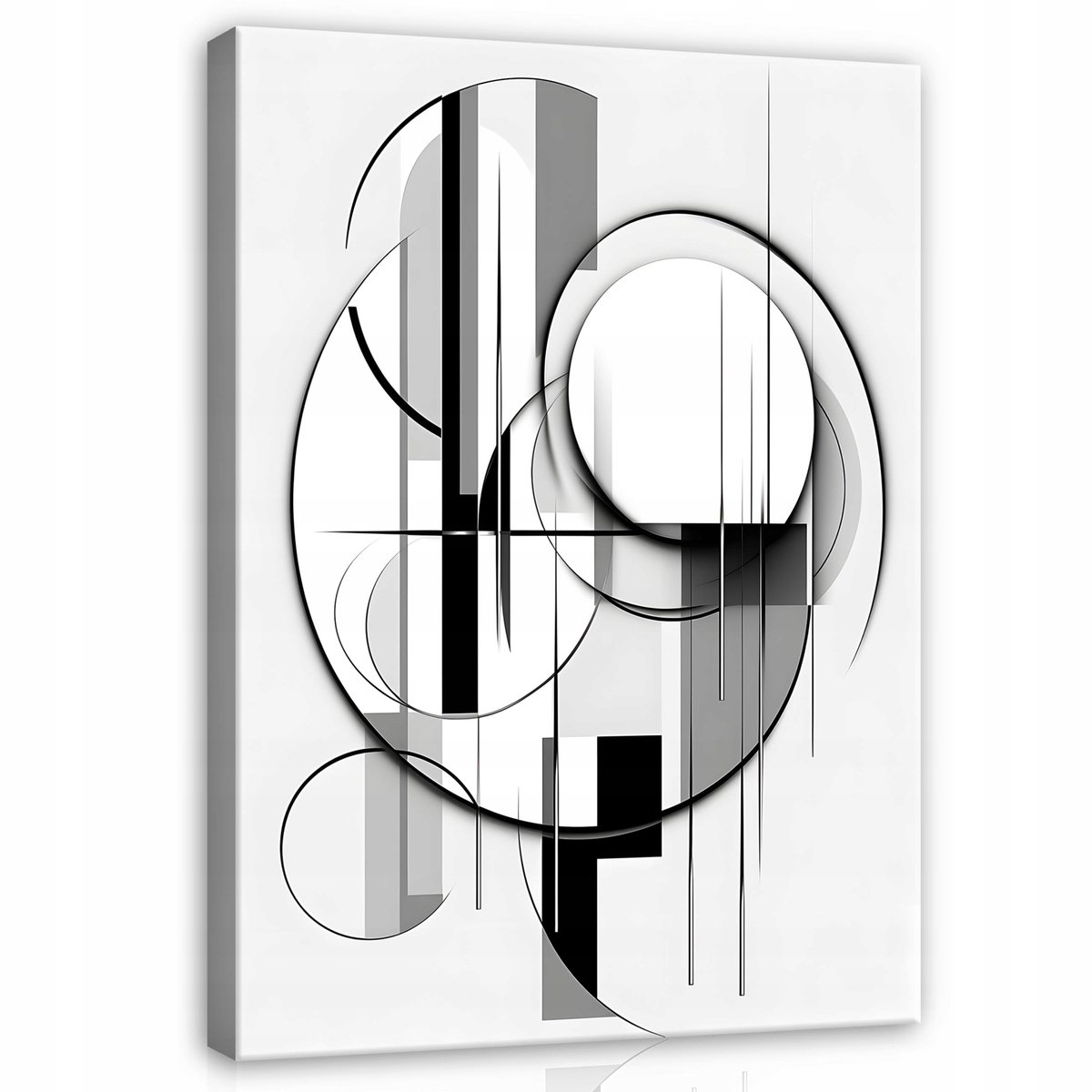 WALLARENA Canvas schilderij - 100x70 cm - moderne abstracte figuren voor slaapkamer en woonkamer multikleurig