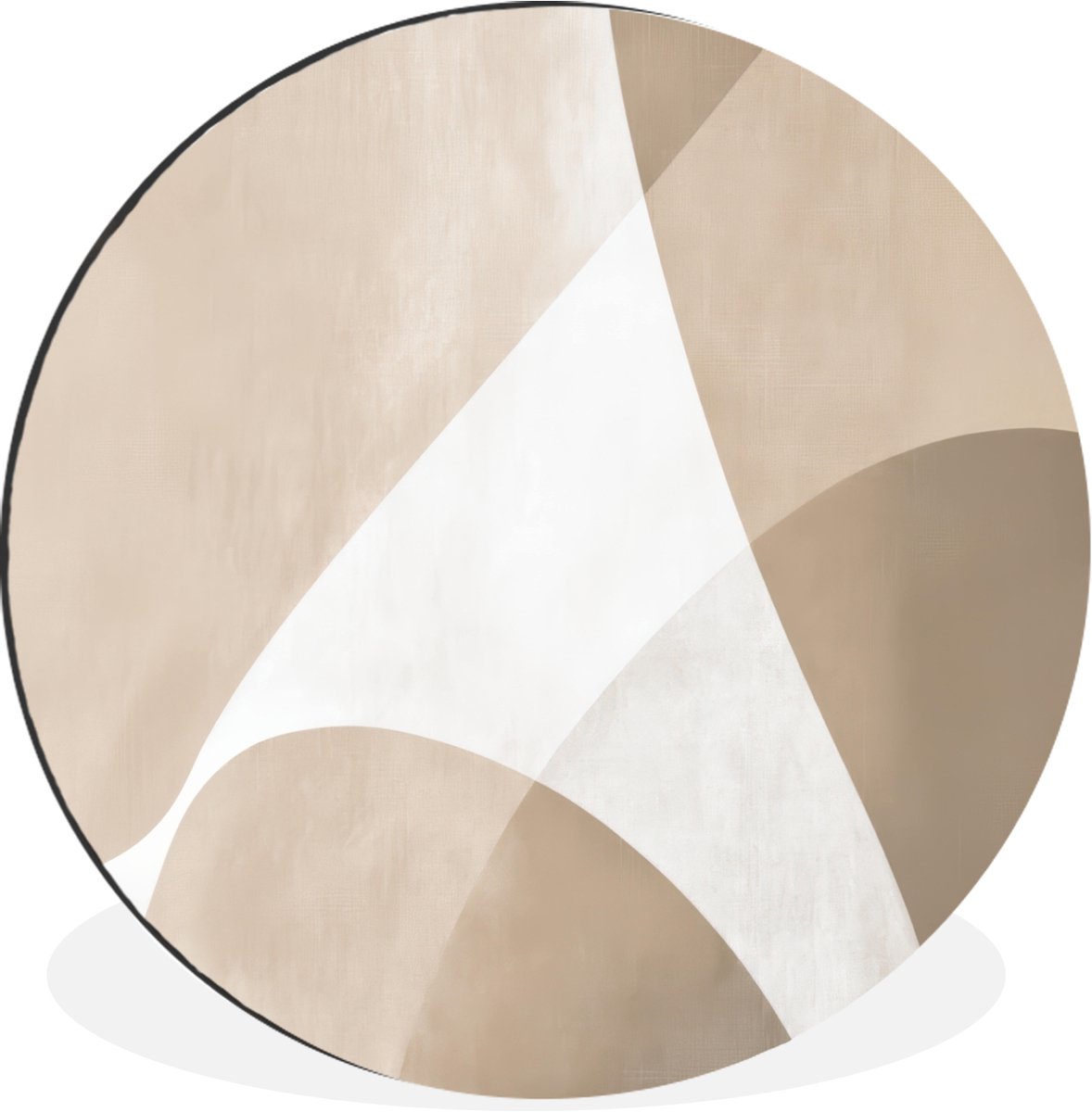 WallCircle Wandcirkel - Muurcirkel - Vloeiende vlakken - Harmonieus - Golvend - Aluminium - Dibond - 90x90 cm - Binnen en Buiten