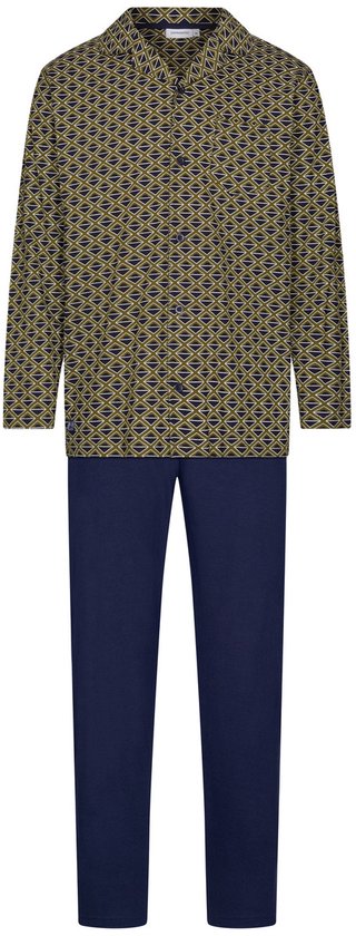 Pastunette - Pyjama - Adventure - Bio Katoen - Groen/Blauw - Doorknoop - Maat 3XL