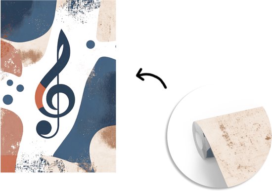 Behang - Fotobehang Sleutel - G - Abstract - Beige - Breedte 170 cm x hoogte 260 cm