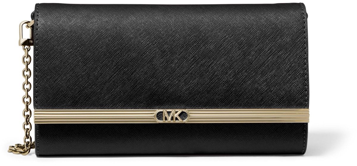 Michael Kors Dames Lg Ew Clutch Handtas, Zwart