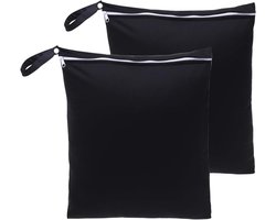 JGS Premium - Set van 2 waterdichte herbruikbare zakken 40 x 30 cm - Voor vuile was en natte kleding - Met ritssluiting - Ideaal voor reizen en thuisgebruik