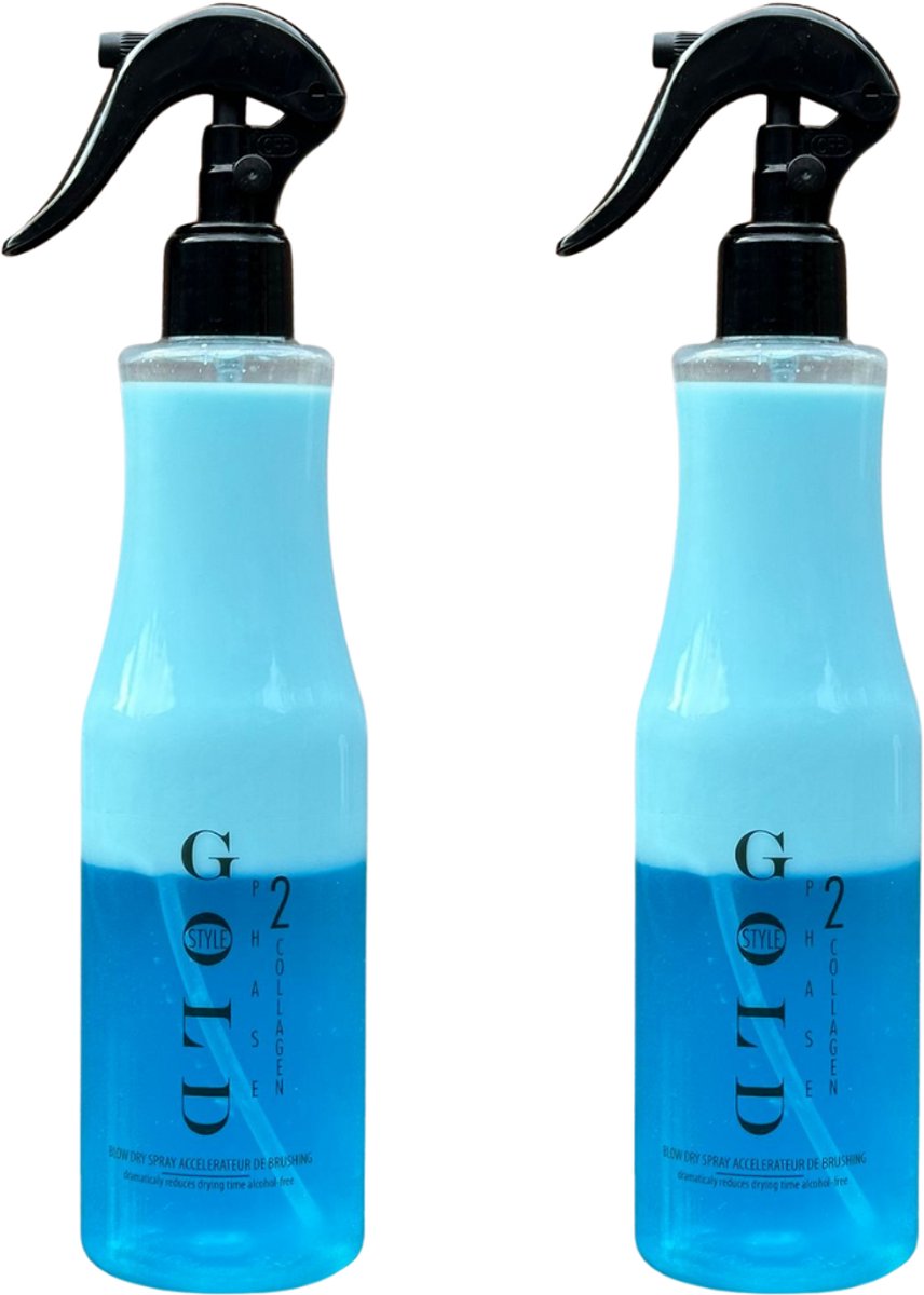 GOLD STYLE 2 Phase Conditioner – 2 x 400 ml | Leave-in Spray voor Droog & Beschadigd Haar - Haar Conditioner