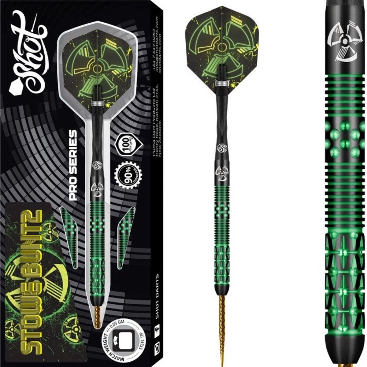 Shot Stowe Buntz V2 Black 90% - Dartpijlen