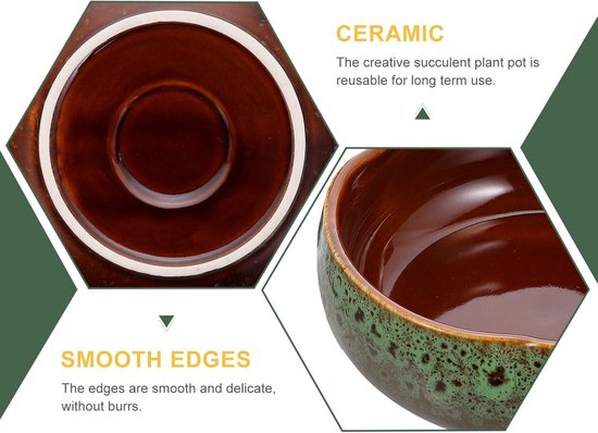 Allecto Plus - Poreuze Keramische Bloempot voor Tuin en Hydrocultuur met Ronde Narcis Design