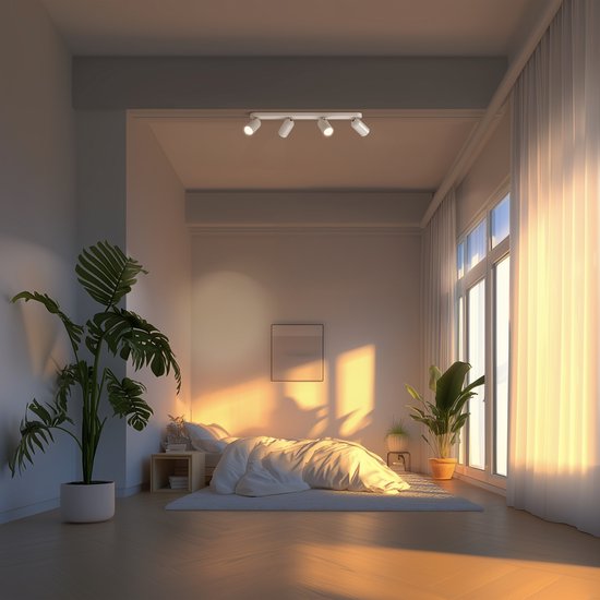 Philips Led opbouwspot | Rond | Pongee | Wit | 4x GU10 fitting