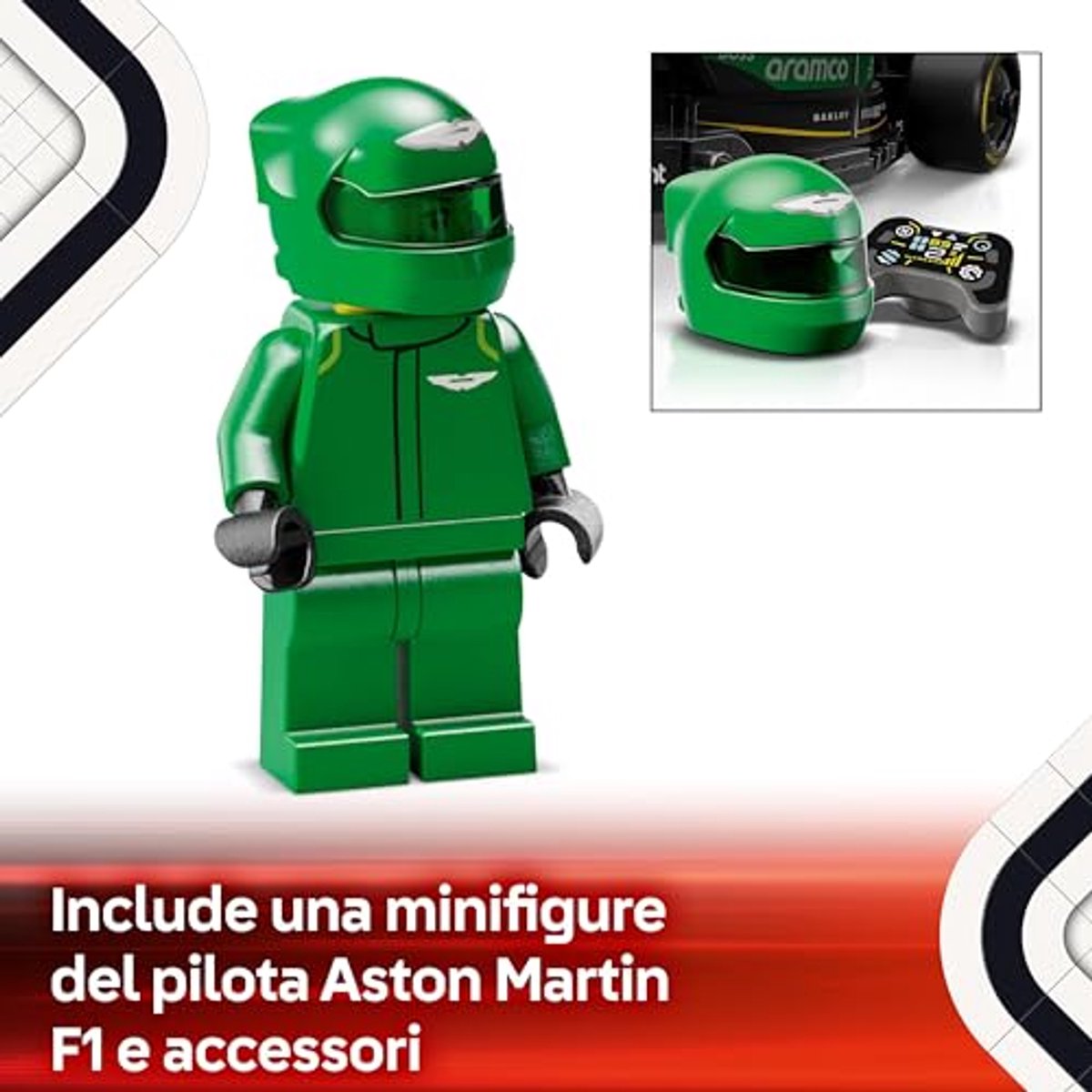 LEGO Speed Champions Aston Martin Aramco F1 AMR24 racewagen Set - 77245 — afbeelding 11