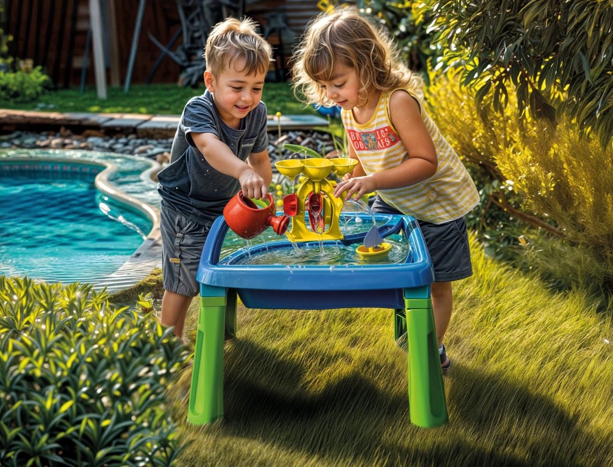 Dolu Creativity Groen/Blauw Zand- en Watertafel — afbeelding 2