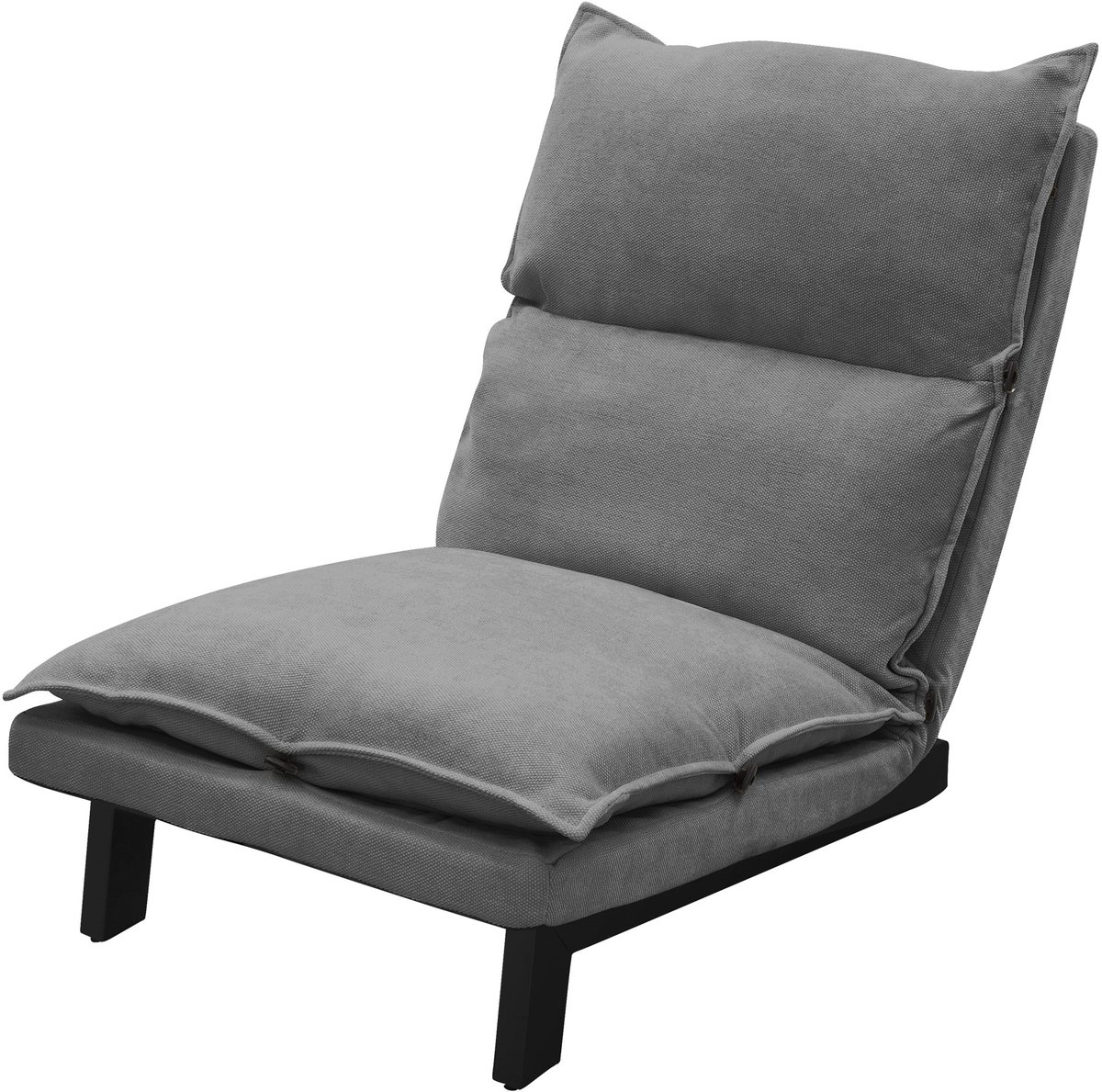 ml-design comfort vloerstoel grijs verstelbare rugleuning linnen hoes robuust metalen frame zitkussen voor op de grond lage loungebank ideaal als relaxzetel meditatiestoel en vloerkussen geschikt voor tv-gaming woonkamer buiten strand leesstoel