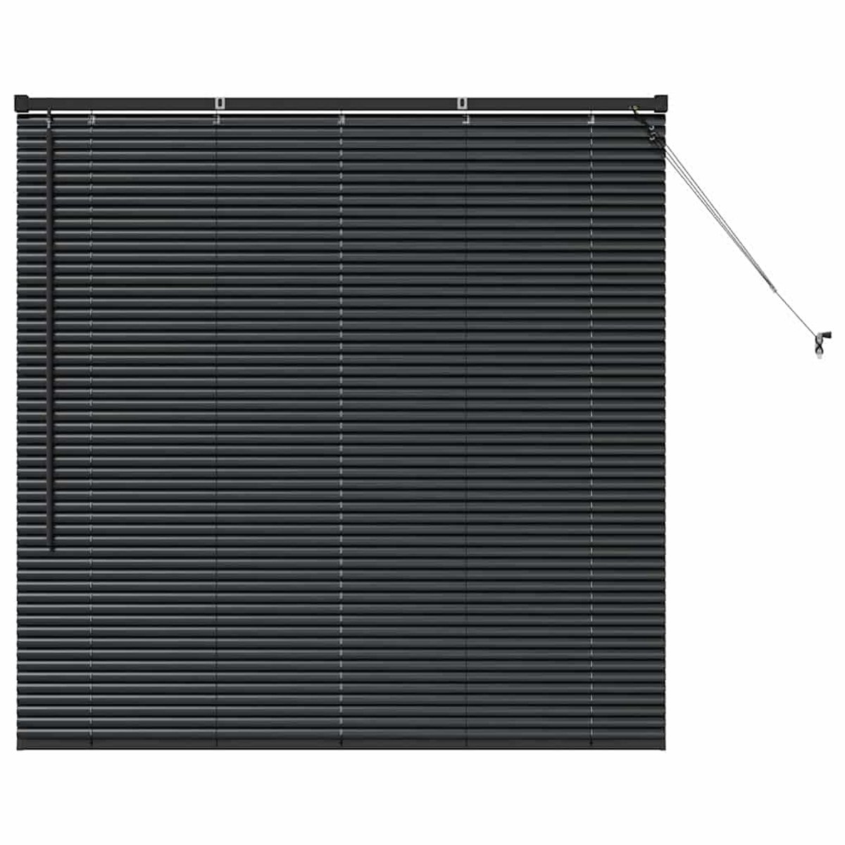 vidaXL - Venetiaanse - jaloezie - Zwart - 130 - x - 125 - cm - 25 - mm - Aluminium