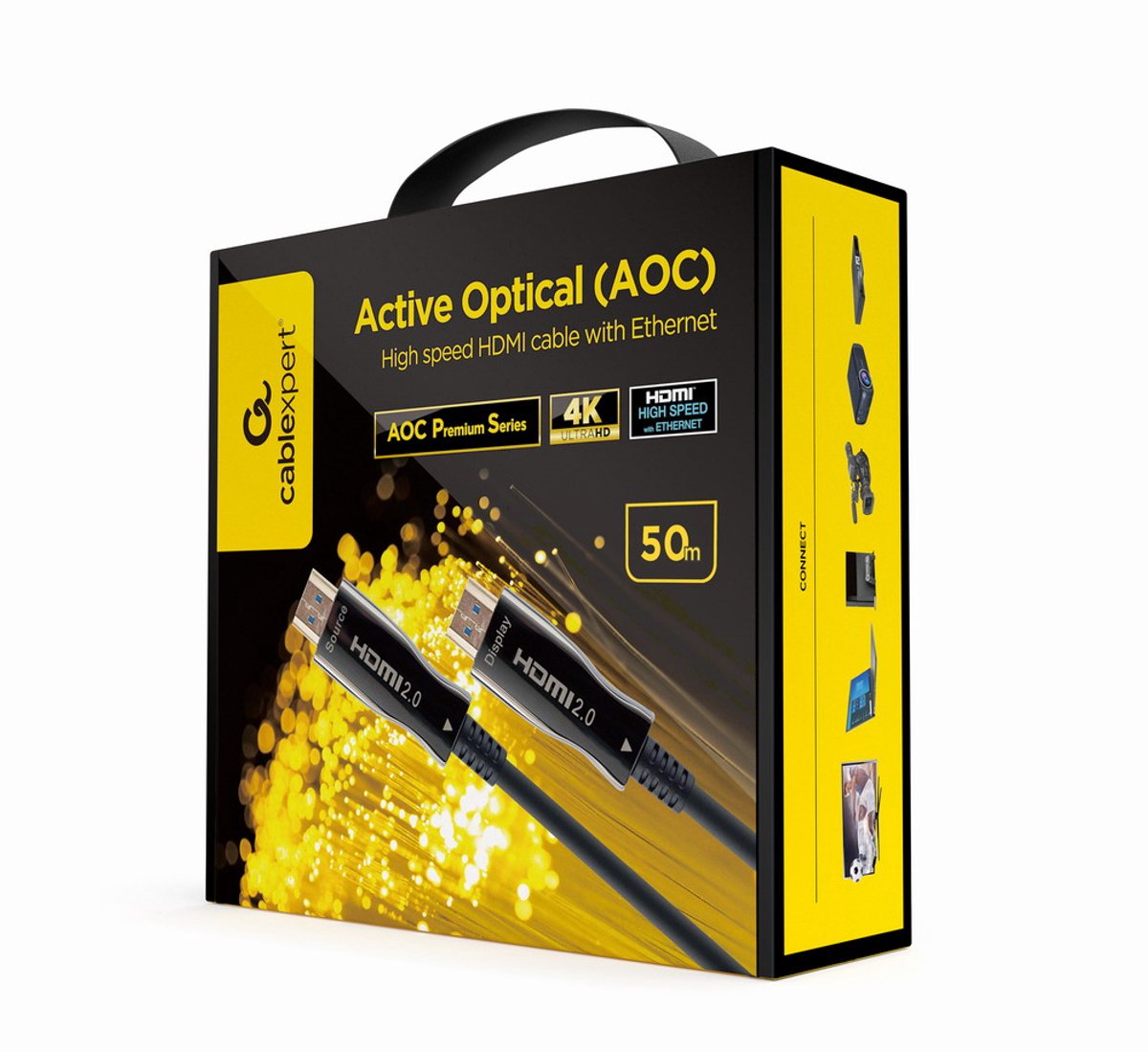 HDMI Cable GEMBIRD CCBP-HDMI-AOC-50M-02 Black 50 m