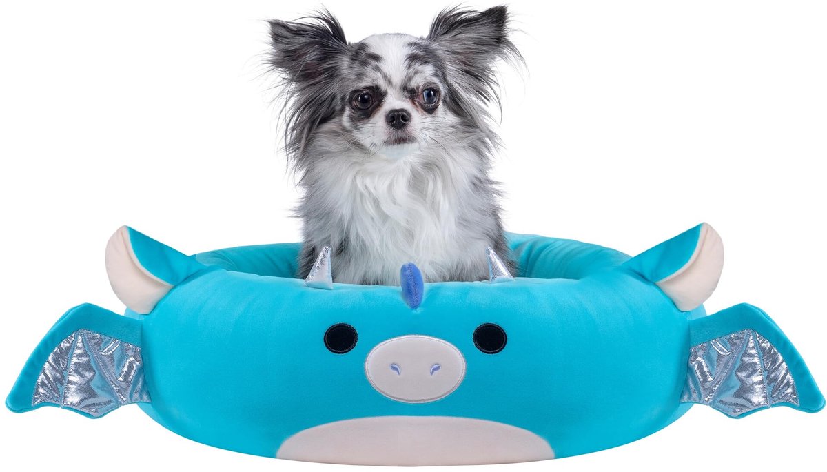 Squishmallows Original Tatiana The Dragon Huisdierbed, 20 inch klein, ultrazacht, officieel pluchen huisdierbed voor honden en katten