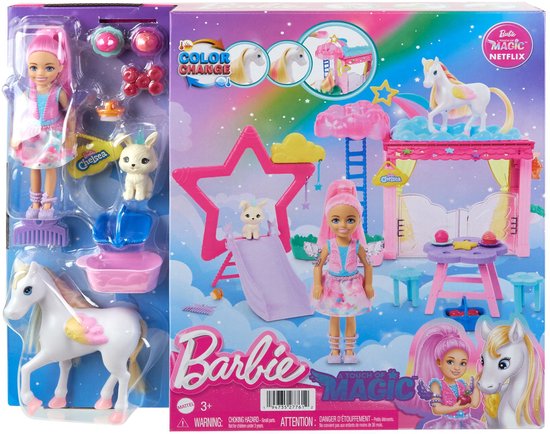 Barbie A Touch of Magic - Barbie speelset - Met pop en accessoires