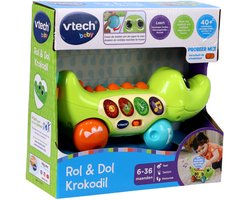 Vtech Baby Dierenvriendjes Krokodil - Educatief Baby Speelgoed - Activiteitenroller met Lichts- en Geluidseffecten - Cadeau - Vanaf 6 Maanden
