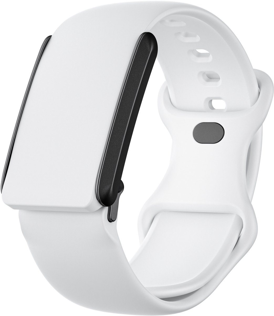 Strap-it Siliconen bandje met druksluiting - geschikt voor de Whoop 4.0 (wit)