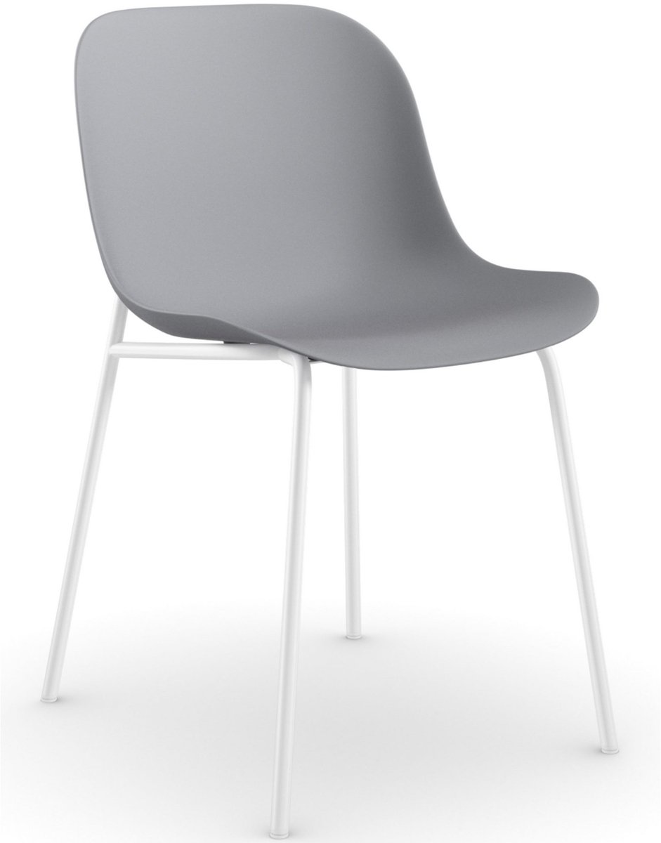 Notio Living Ashley-Eetkamerstoel - Grijs Recycled - Set van 2