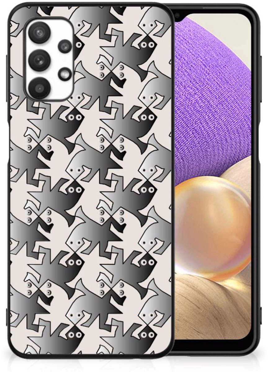 Samsung Galaxy A32 5G Dierenprint Telefoonhoesje Salamander Grey