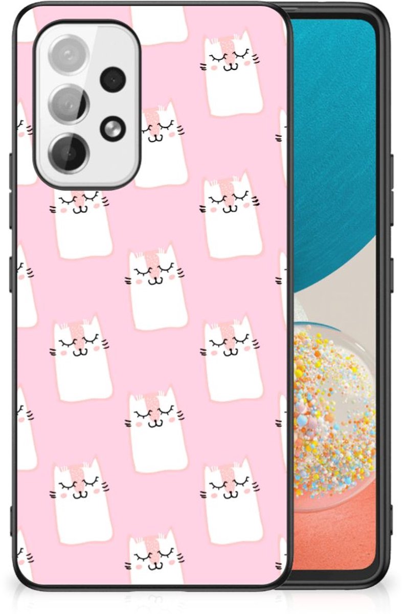 Back Cover voor Samsung Galaxy A53 Dierenprint Telefoonhoesje Sleeping Cats