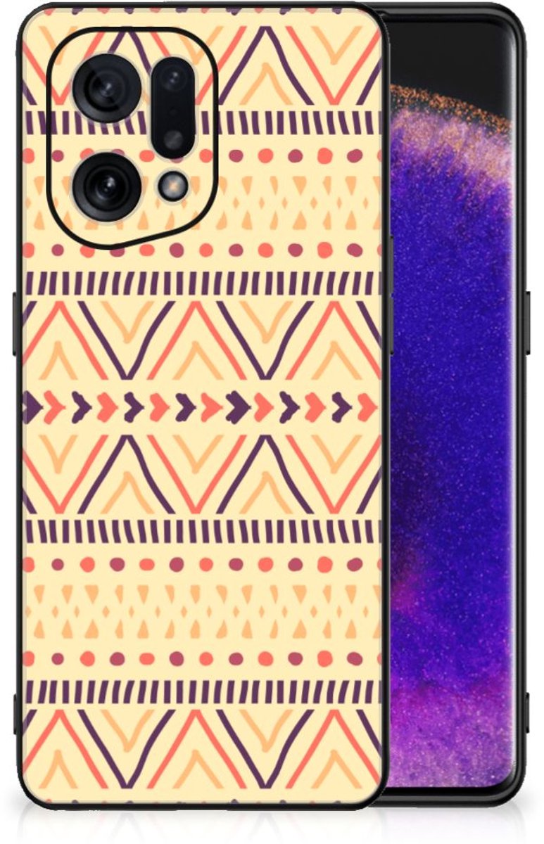 Back Cover voor OPPO Find X5 Back Case Aztec Yellow