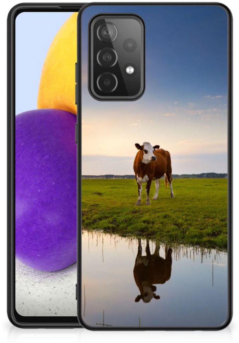Samsung Galaxy A72 (5G/4G) Dierenprint Telefoonhoesje Koe