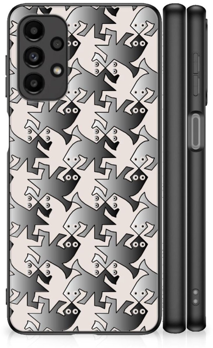 Samsung Galaxy A13 4G Dierenprint Telefoonhoesje Salamander Grey